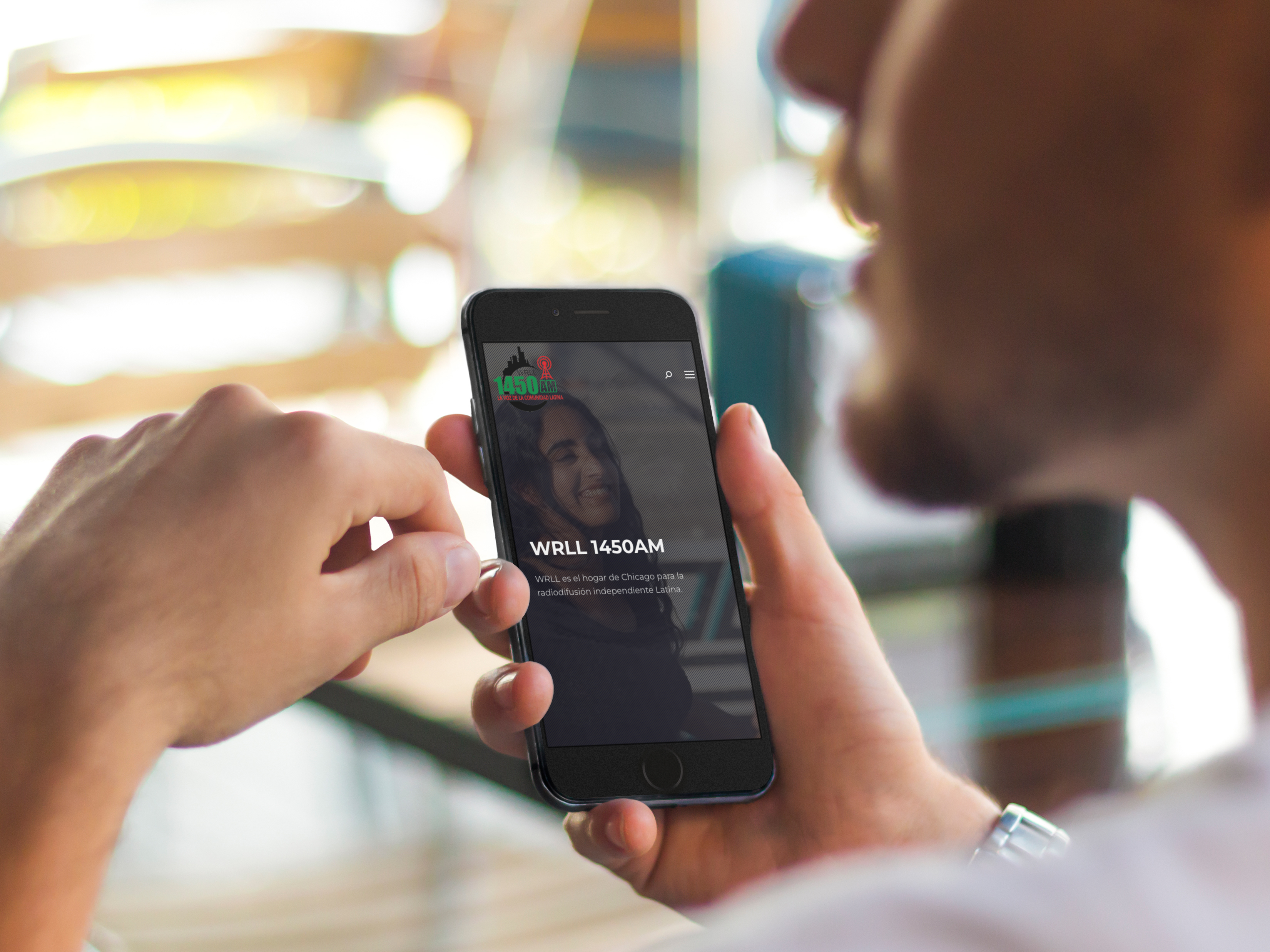 mobile device various screenshots of WRLL1450 Radio website design website design